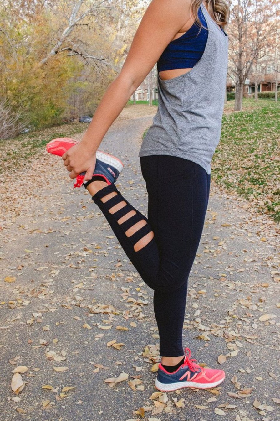 Athletic KIAVA Leggings | Cut Out Legging Black