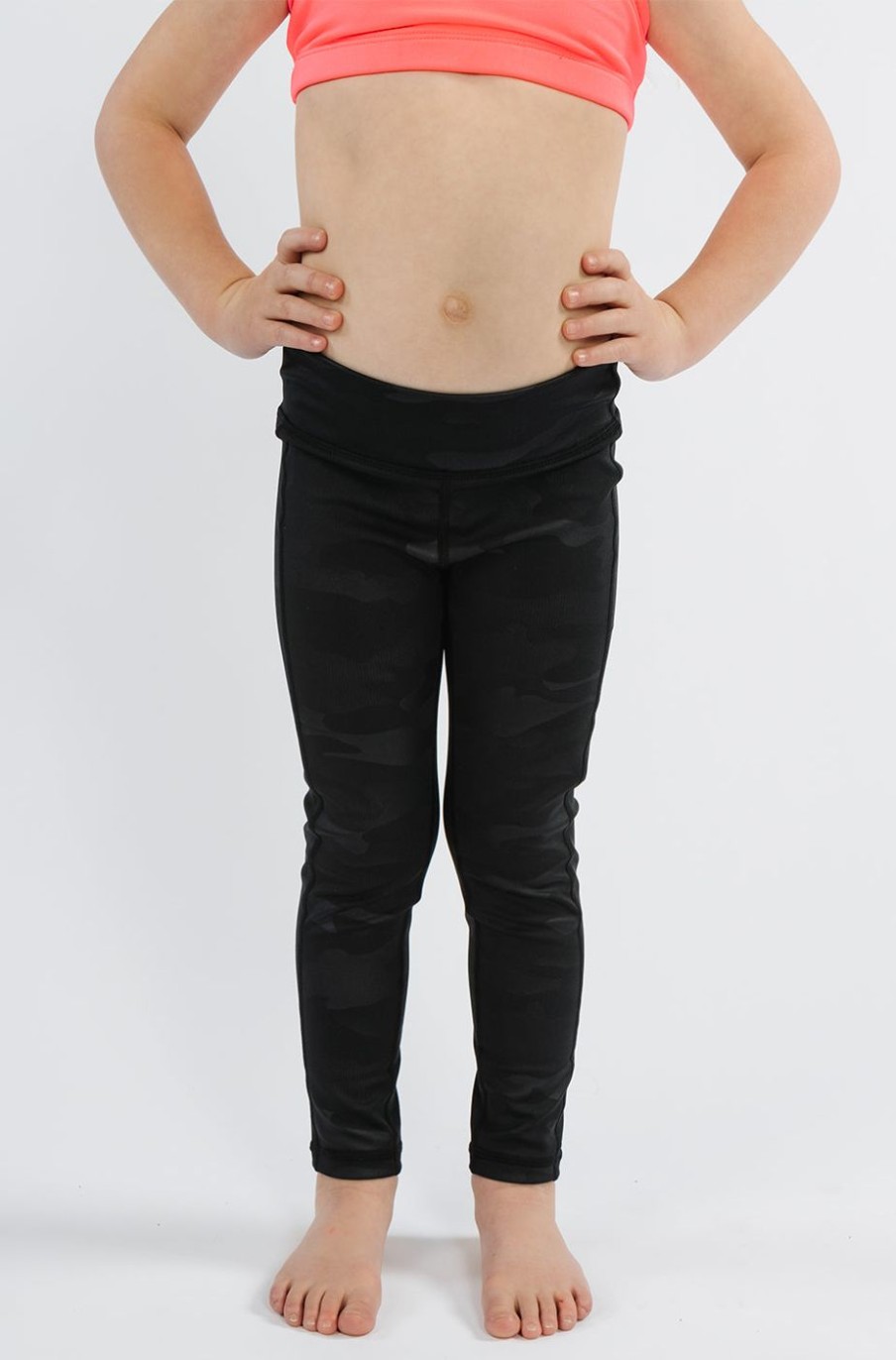 Athletic KIAVA Kids Bottoms | Kids Legging-Black Camo