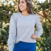 Athletic KIAVA Long Sleeves | Elegant Pullover Heather Grey