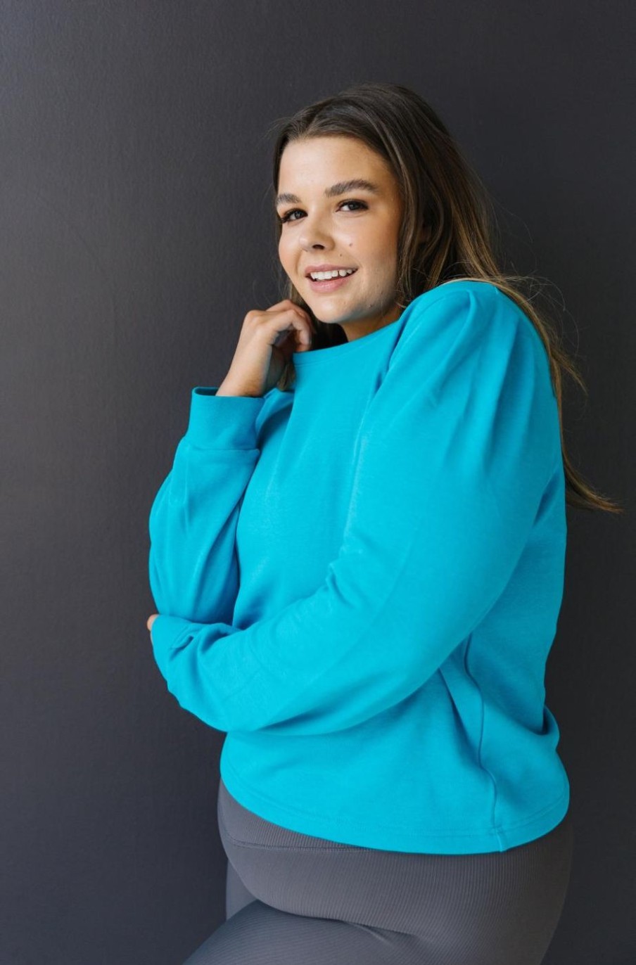 Athletic KIAVA Long Sleeves | Elegant Pullover (Last Chance Color) Bright Blue