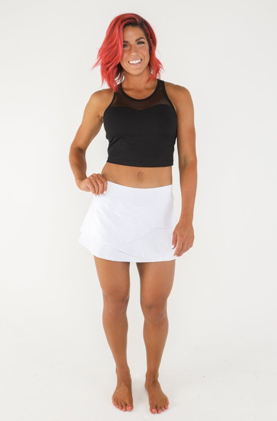 Athletic KIAVA Skorts | Pocket Petal Skort-All Sales Final White