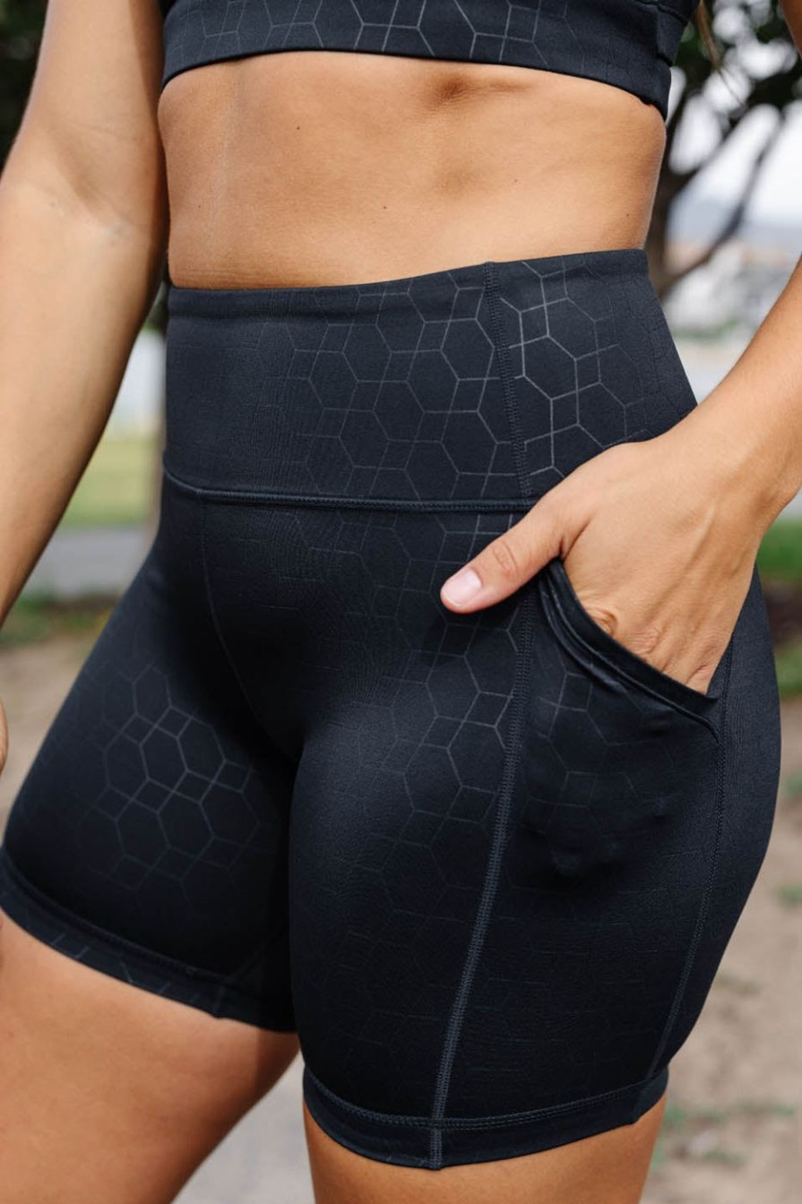 Athletic KIAVA Shorts | Geometric Stealth Shorts