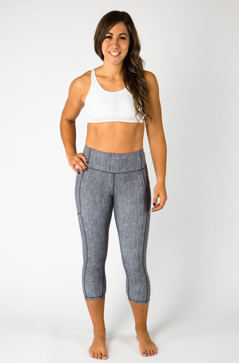 Athletic KIAVA Leggings | Herringbone Capri & Leggings-Last Chance