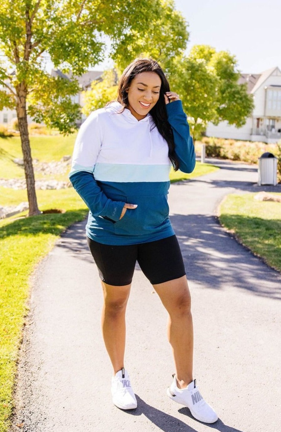 Athletic KIAVA Long Sleeves | Color Block Hoodie (Last Chance)