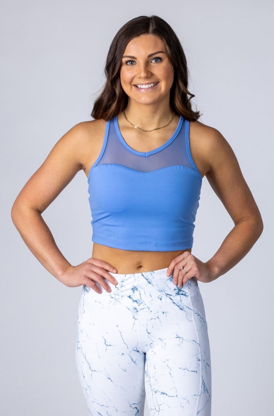 Athletic KIAVA Crop Tops | Sweetheart Crop Top-Last Chance Colors Periwinkle