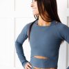 Athletic KIAVA Crop Tops | Restore Long Sleeve Crop Top