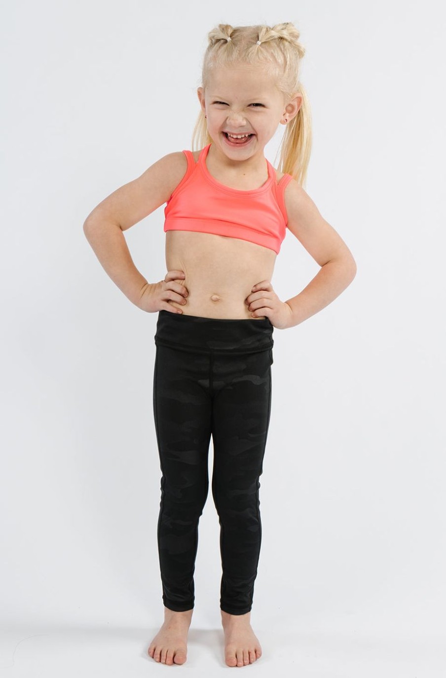 Athletic KIAVA Leggings | Kids Legging-Black Camo