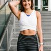 Athletic KIAVA Crop Tops | Level-Up Crop Top (Last Chance Color) White